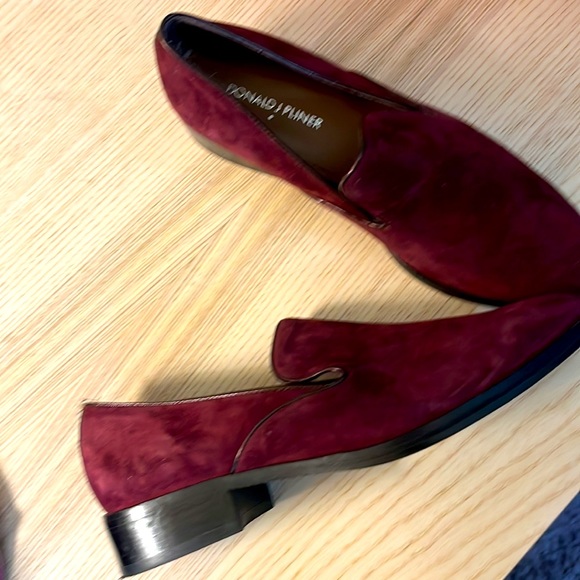 Donald J Pliner Merlot Suede Loafers - Picture 2 of 6